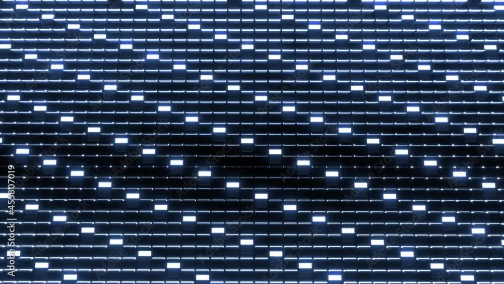 Poster beautiful motion design background with simple geometric shapes and neon light. 4k looped geometric 