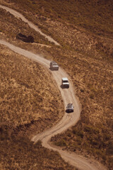 Overland camping roadtrip in the andes mountains of Lima, Peru