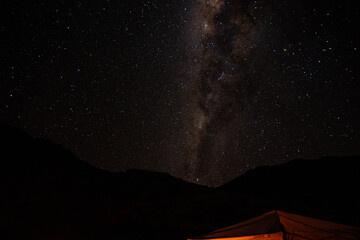 Overland camping roadtrip in the andes mountains of Lima, Peru