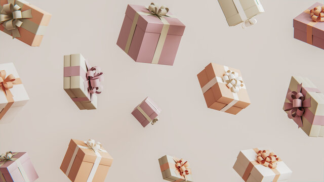 Gift boxes background