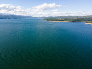 Aerial view of Iskar Reservoir near city of Sofia, Bulgaria