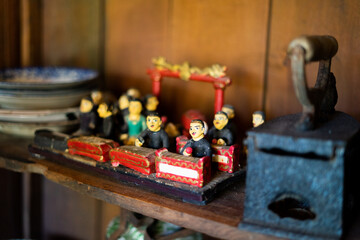 a collection of the classic items used for decorating an old building to give the ethnic nuance. the old yet attractive item for decoration.