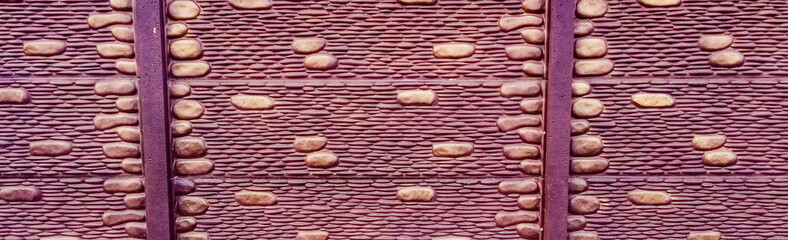 Burgundy stone wall