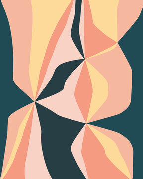 Abstract Geometric Pattern In Blue And Pink