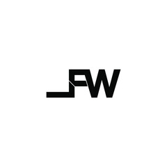 lfw initial letter monogram logo design