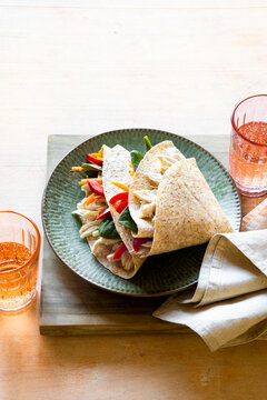 Vegetable chicken wrap