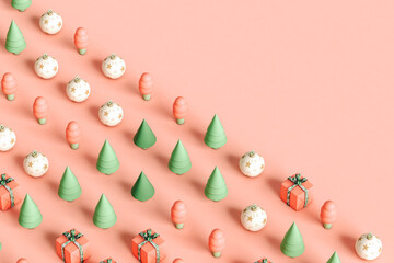 image of noel decorations with copy space 
