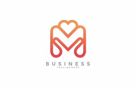 Linear Gradient M Love Logo