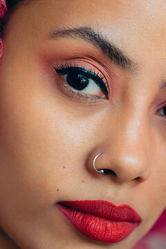 Close up of a beautiful latin woman