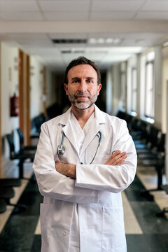 Portrait of a doctor looking at camera
