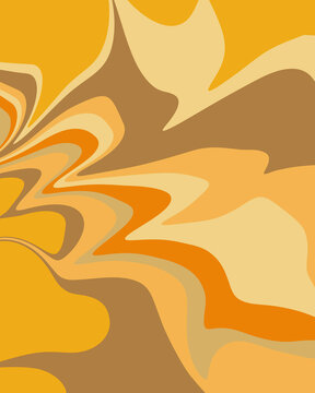 Yellow Retro Inspired Psychedelic Pattern