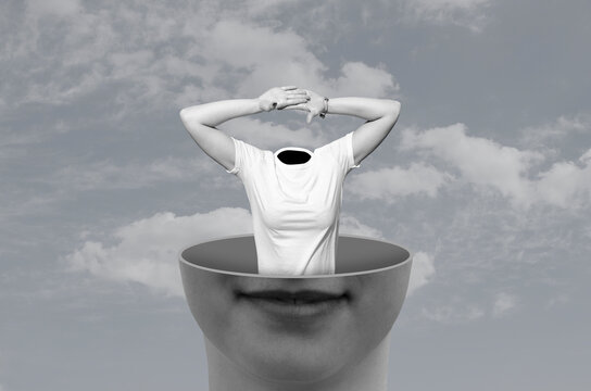 Headless woman out of the head