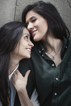 Lesbian couple portrait