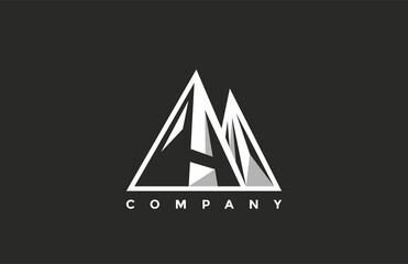 Letter H Inside Mountain Logo