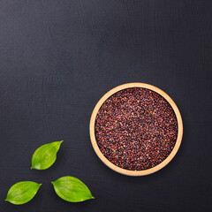 Raw black quinoa seeds - Chenopodium quinoa
