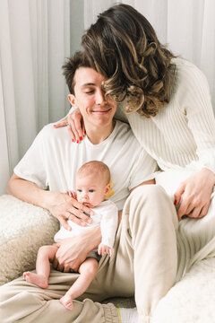 Idilic portrait of a perfect little family