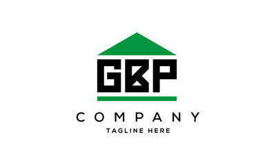 GBP three letter house for real estate logo design
