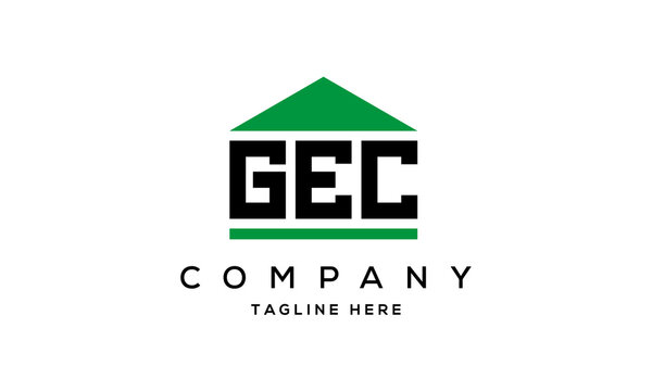 GEC three letter house for real estate logo design