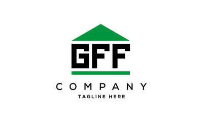 GFF three letter house for real estate logo design