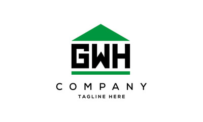 Fototapeta premium GWH three letter house for real estate logo design