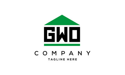 Fototapeta premium GWO three letter house for real estate logo design