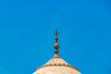 Fototapeta na wymiar Taj Mahal Agra India Mogul marble mausoleum amazing detailed architecture.
