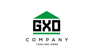 GXO three letter house for real estate logo design