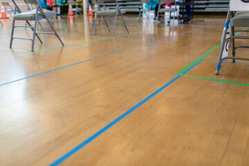 Chairs in room during pandemic