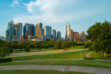 Austin park, Texas. Downtown on Summer day.