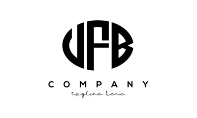 UFB three Letters creative circle logo design