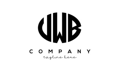 UWB three Letters creative circle logo design