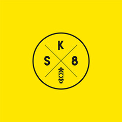SK8. Logo template.