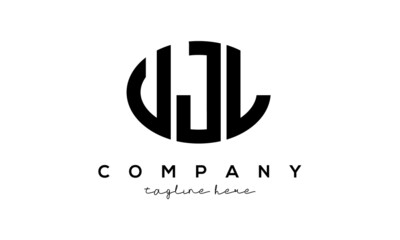 UJL three Letters creative circle logo design