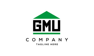 GMU three letter house for real estate logo design