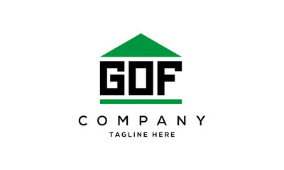 Fototapeta premium GOF three letter house for real estate logo design