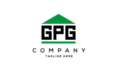 GPG three letter house for real estate logo design