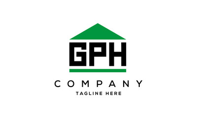 Fototapeta premium GPH three letter house for real estate logo design