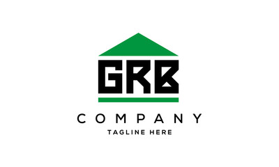 GRB three letter house for real estate logo design - obrazy, fototapety, plakaty