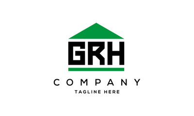 Fototapeta premium GRH three letter house for real estate logo design
