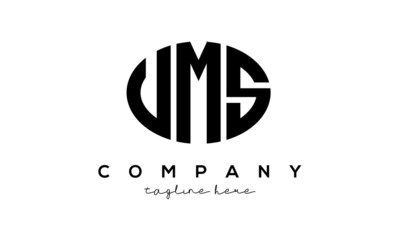 UMS three Letters creative circle logo design