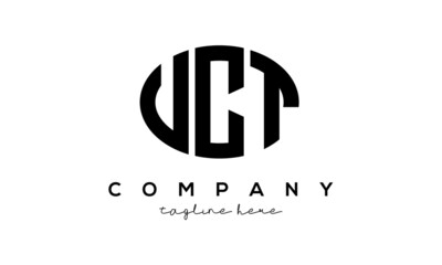 UCT three Letters creative circle logo design