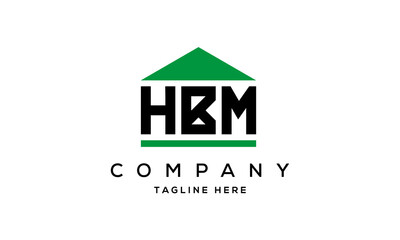 Fototapeta premium HBM three letter house for real estate logo design