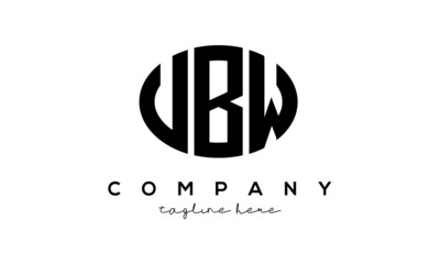 UBW three Letters creative circle logo design