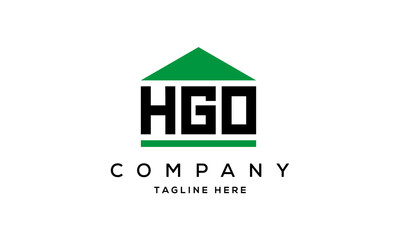 Fototapeta premium HGO three letter house for real estate logo design