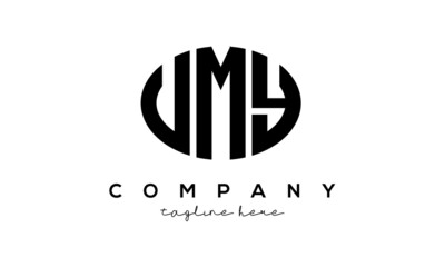 Fototapeta UMY three Letters creative circle logo design obraz