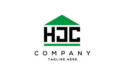 HJC three letter house for real estate logo design