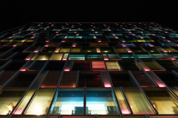 Colorful apartment building