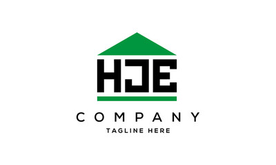 Fototapeta premium HJE three letter house for real estate logo design