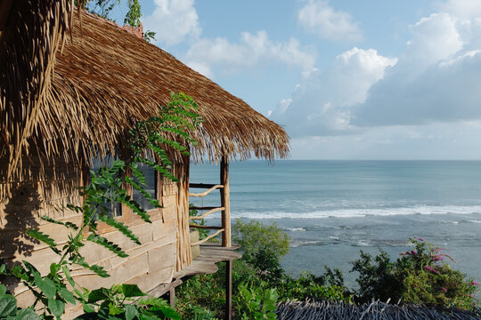 Bungalow By The Ocean At Sunny Day