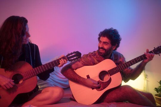 Complicity between a couple of musicians